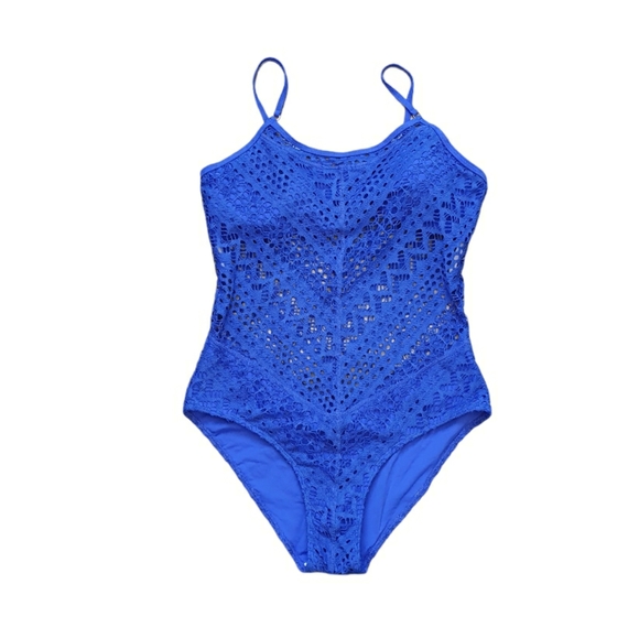 N/A Other - Blue Swimsuit, lace, boho, Large, one-piece